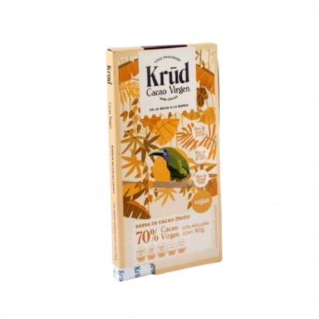 Krud – Barra de Cacao Crudo 70% con Avellana